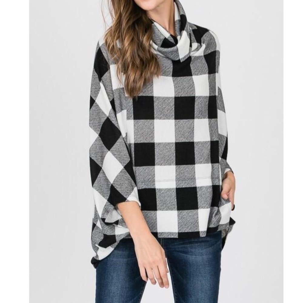 Buffalo Plaid Poncho